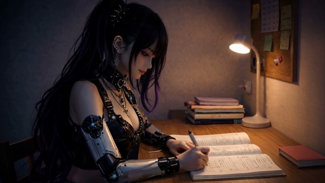 【Lo-Fi】Late Night Cyberpunk Study Room 🌙 Lo-Fi Beats for Focus / Chill / Work