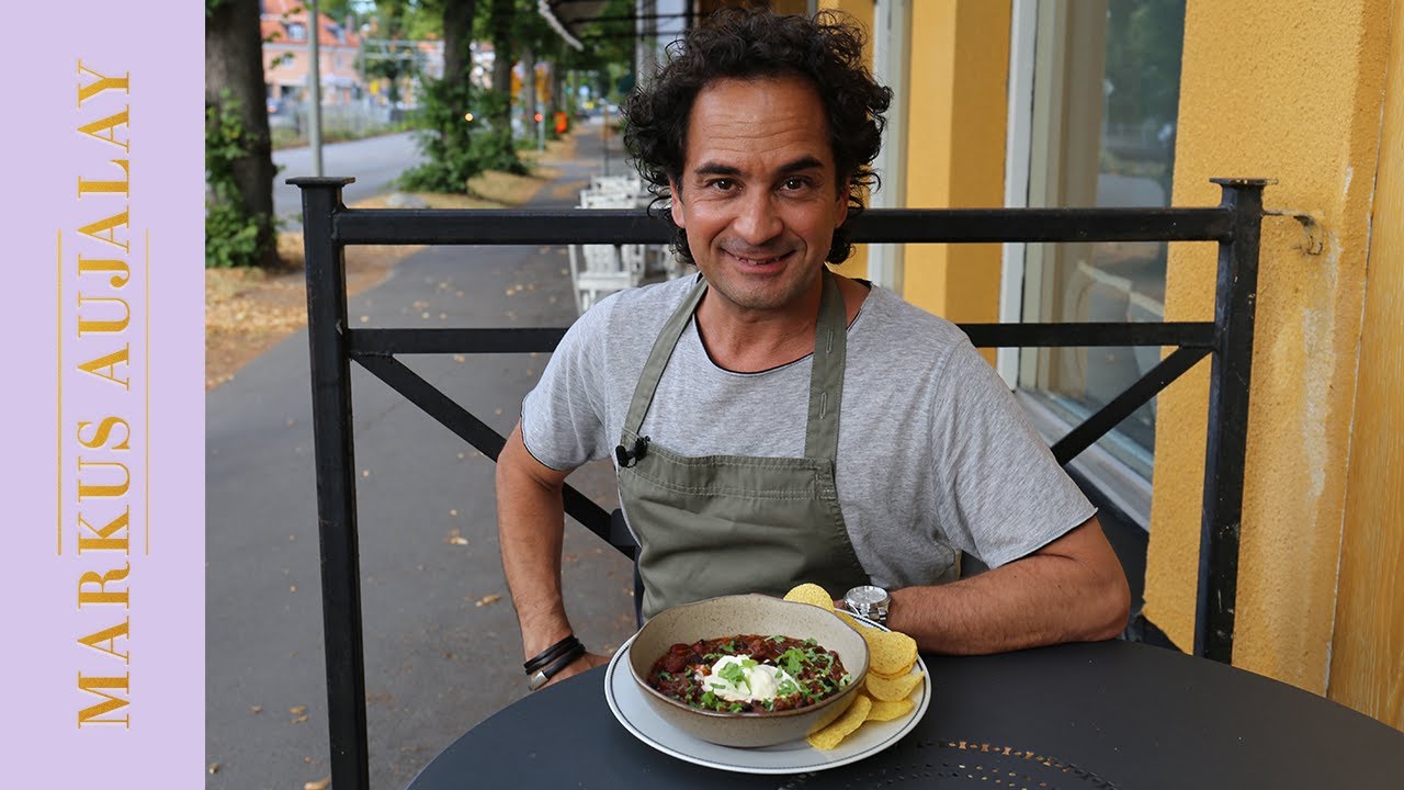 Bönchili med koriander och nachos | Markus Aujalay
