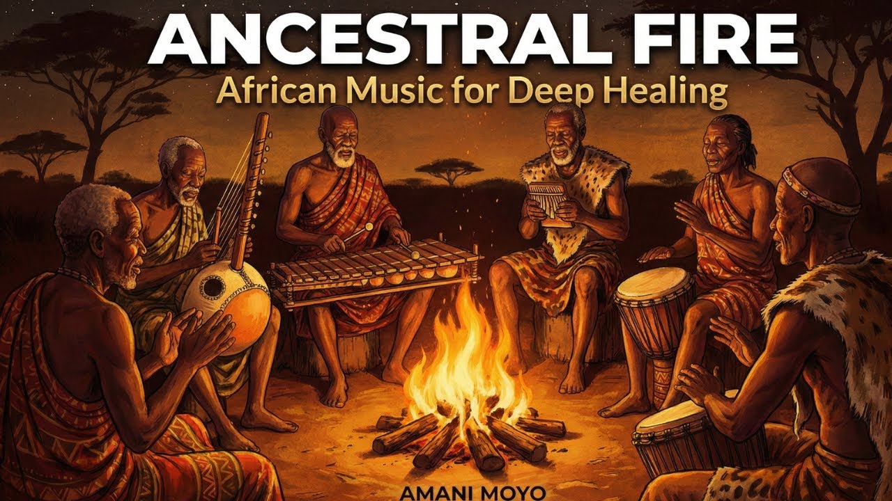 Ancestral African Music for Deep Sleep & Healing 🌙 Ancient Campfire Meditation