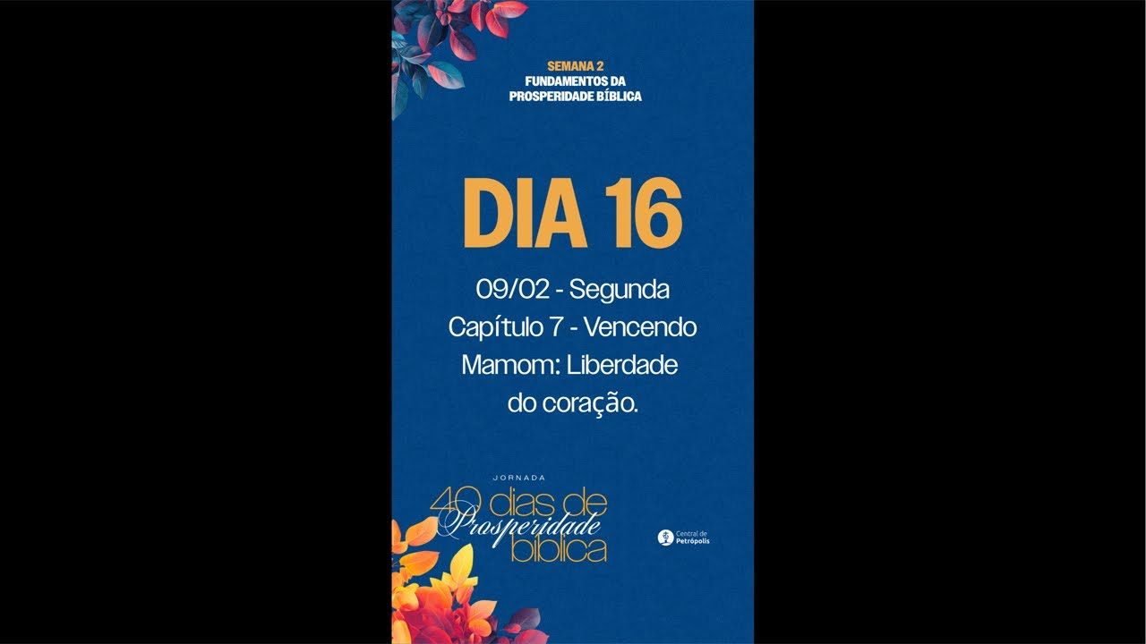 40 dias de prosperidade bíblica- Dia 16