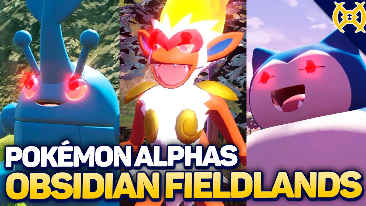 TODOS os POKÉMON ALPHA em OBSIDIAN FIELDLANDS no Pokémon Legends Arceus