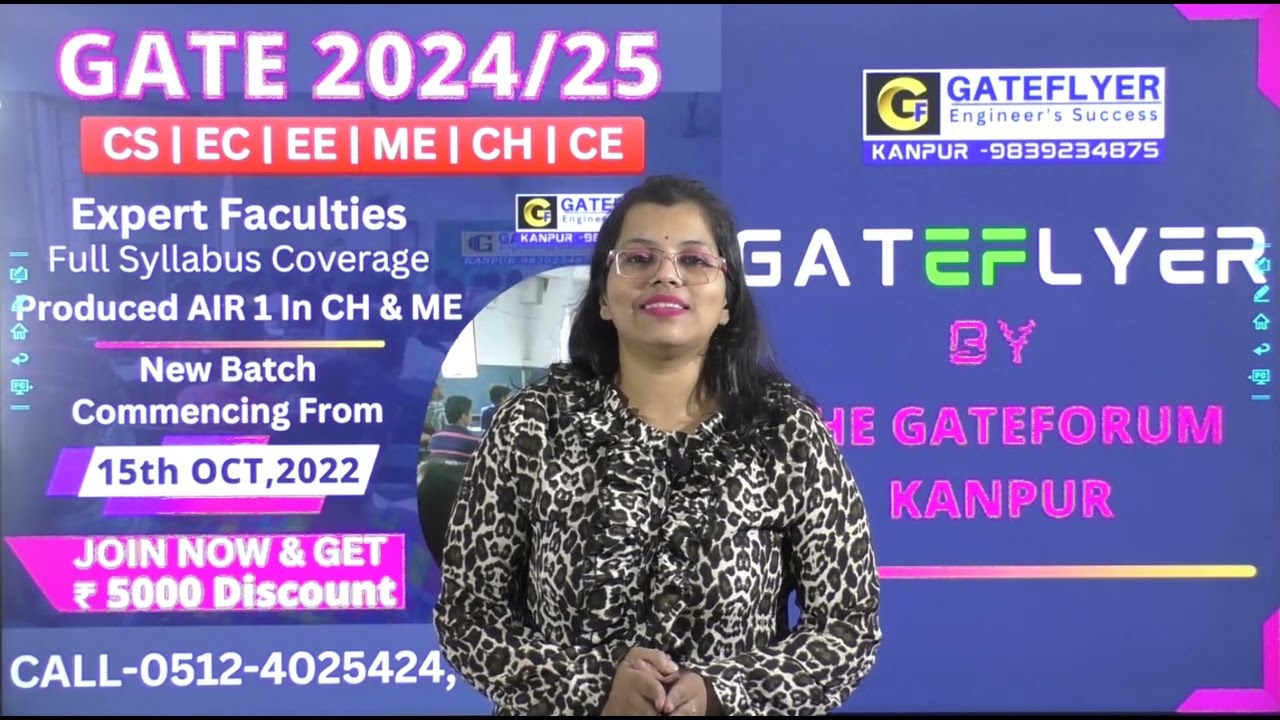 GATEFLYER : THE GATEFORUM KANPUR  ||GATE 2024/2025 || NEW BATCHES STARTING || OFFLINE ||FULL DETAILS