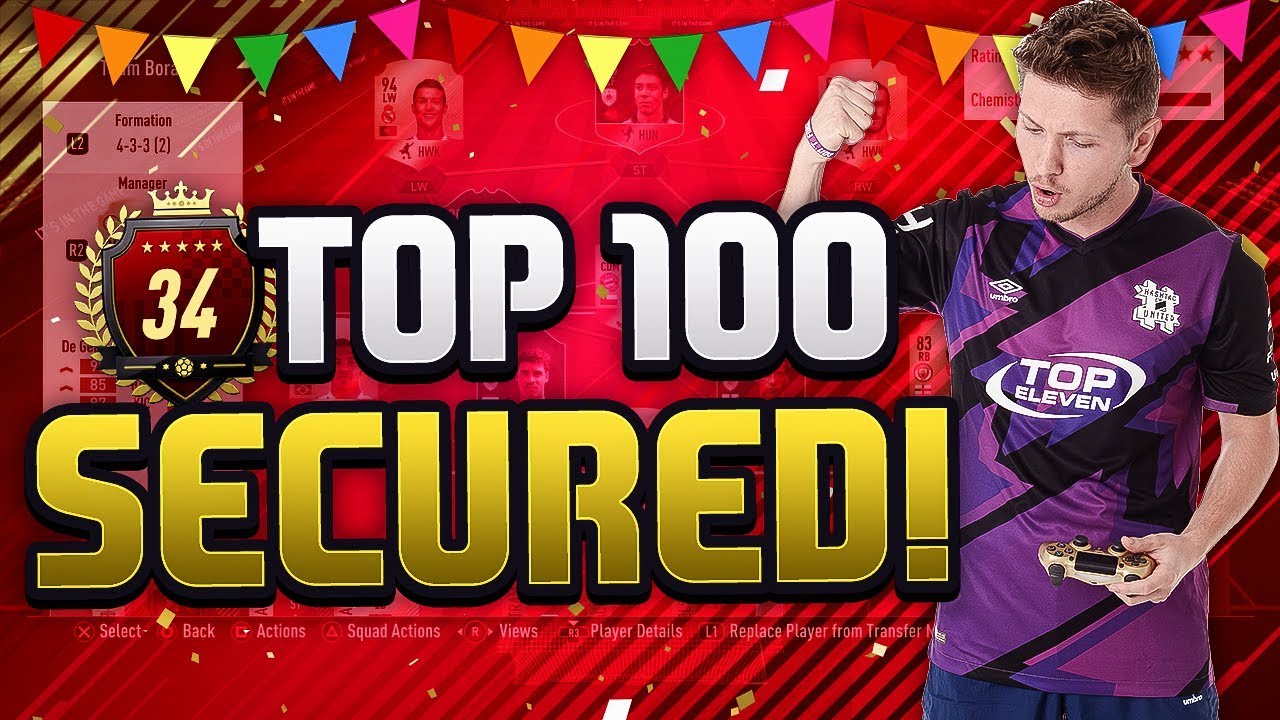 TOP 100 FUT CHAMPIONS GAMEPLAY, TEAM & TACTICS - LAST WEEKEND LEAGUE OF 2017!!