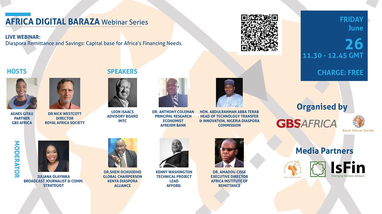 Diaspora Remittance and Savings: Capital base for Africa&rsquo;s Financing Needs. Friday, 26 June 2020,