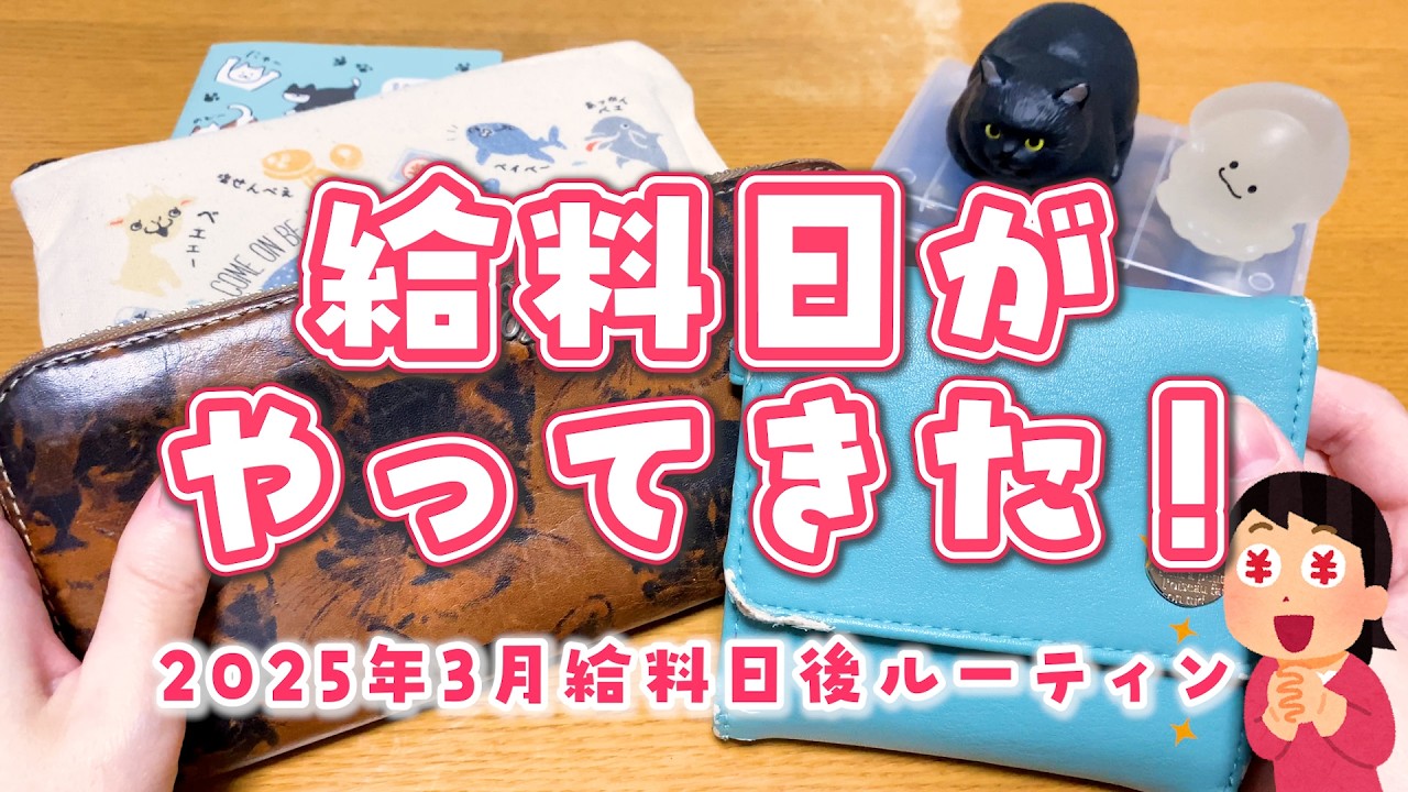 【給料日後ルーティン】30代離婚して一人暮らし┊2025年3月分振り分け&買い出し┊家計管理┊音声有