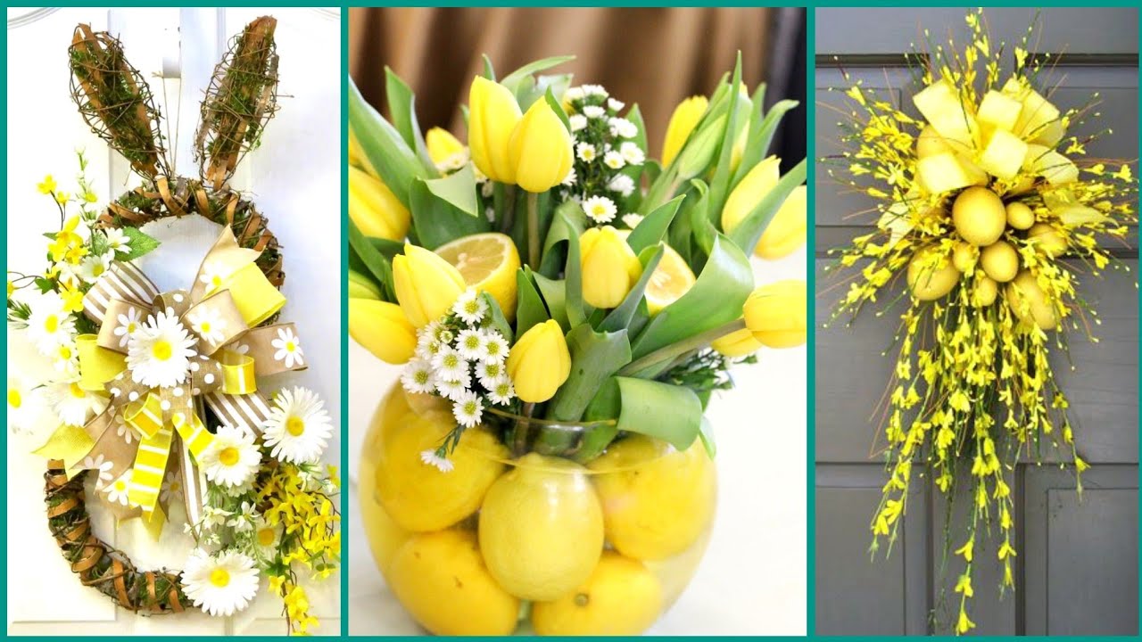 Top trending yellow easter decorations/ new ideas how to decor your home for Easter #2023