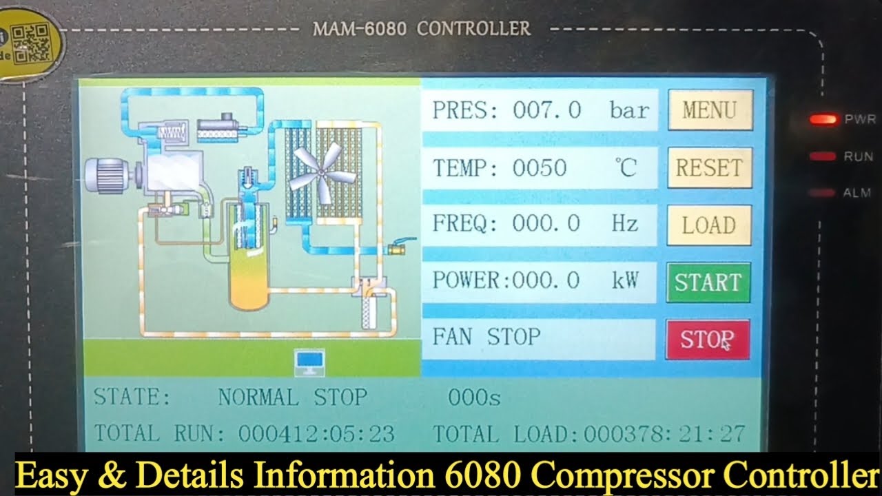 CompAir 6080 LP Compressor | Full Overview, Parameters, Service & Password Guide.MAM-6080 Controller