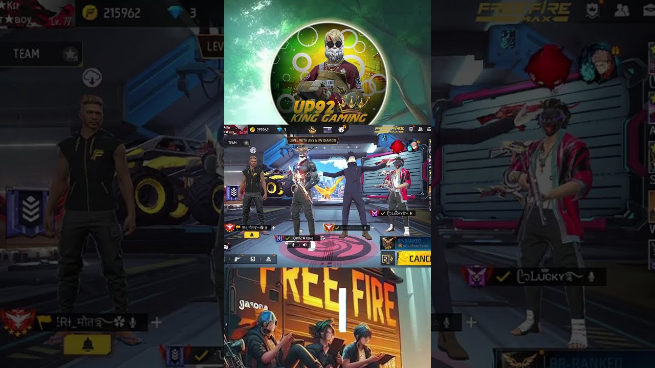 UP92 KING GEMING GET A WIN in Free fire #livegaming #liveshortsgame