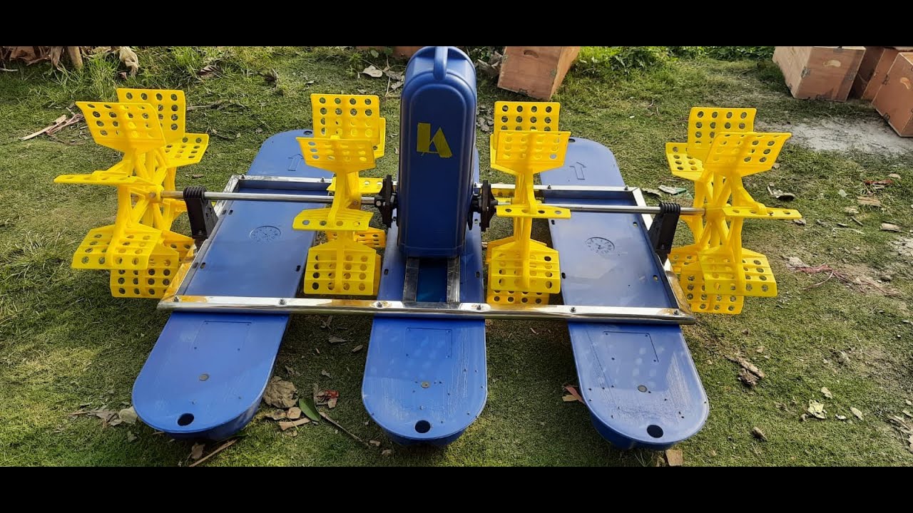 4 paddle wheel aerator - ৪ প্যাডেল হুইল এয়ারেটর -খুলনা বাগদা চিংড়ি ফার্ম- Aerator Company bangladesh
