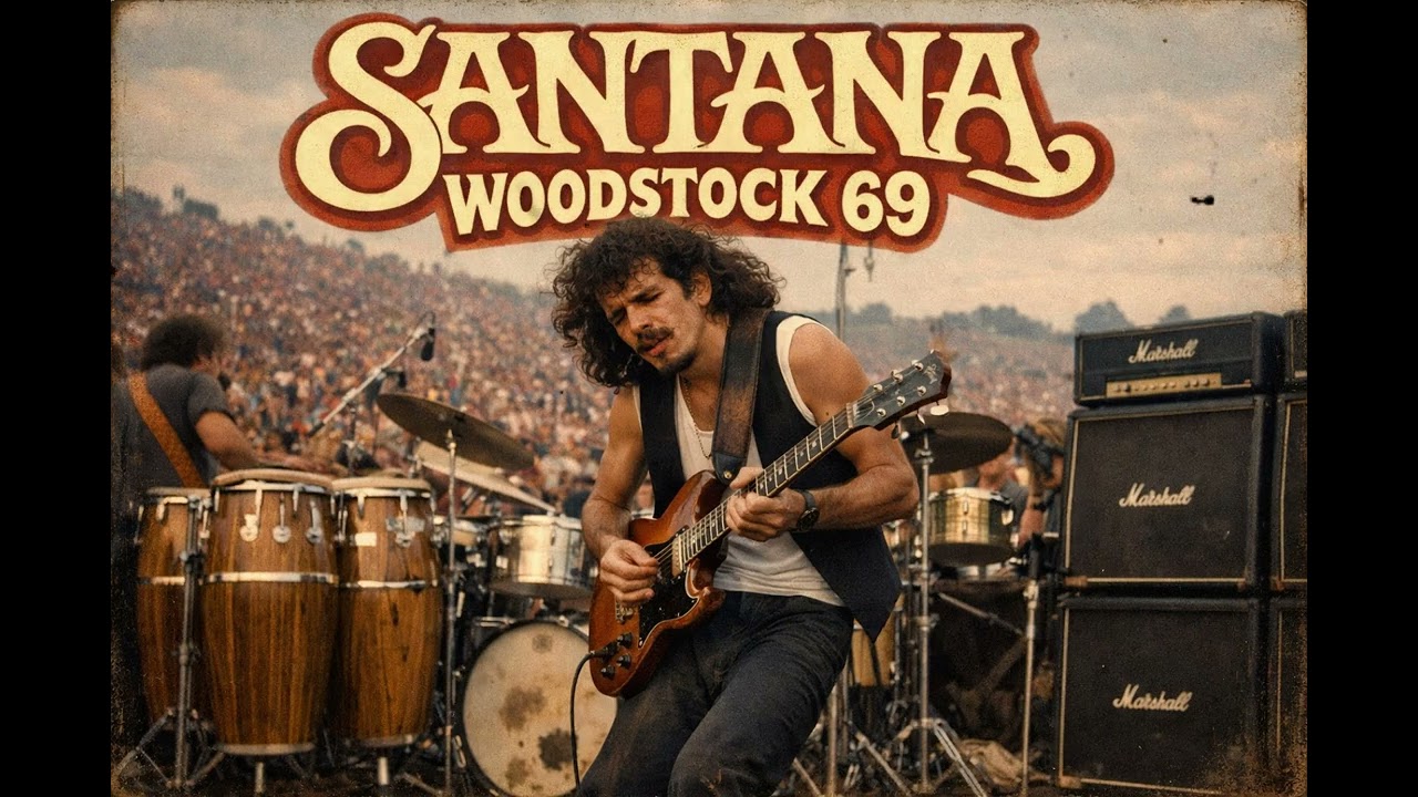 Santana Live at Woodstock 1969 | Psychedelic Latin Rock Guitar Jam (Inspired Performance)
