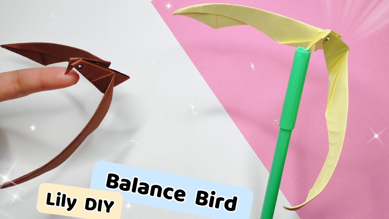 Origami Balance Bird 🐦 | The easiest way to make!