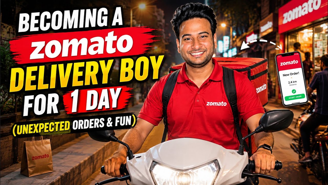 Becoming a Zomato Delivery Boy for 1 Day (Unexpected Orders & Fun) || fawaz manns