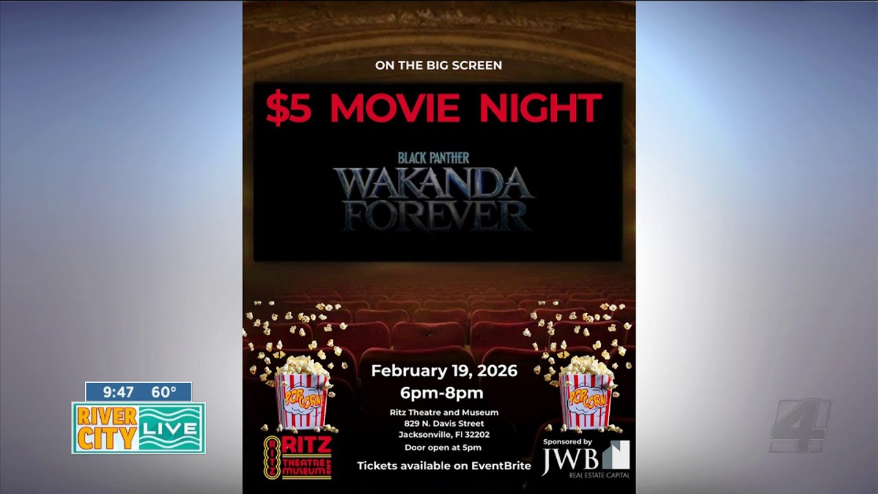 New event at Ritz Theatre & Museum:  $5 Movie Night- Black Panther Wakanda Forever