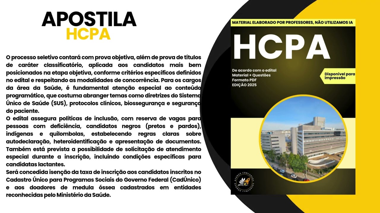 Apostila HCPA 2026 Biólogo I, Biomédico I ou Farmacêutico-Bioquímico I (Citogenética)