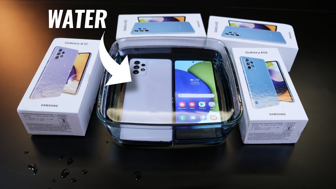 Samsung Galaxy A72 and Samsung Galaxy A52  IP67 - (underwater test)