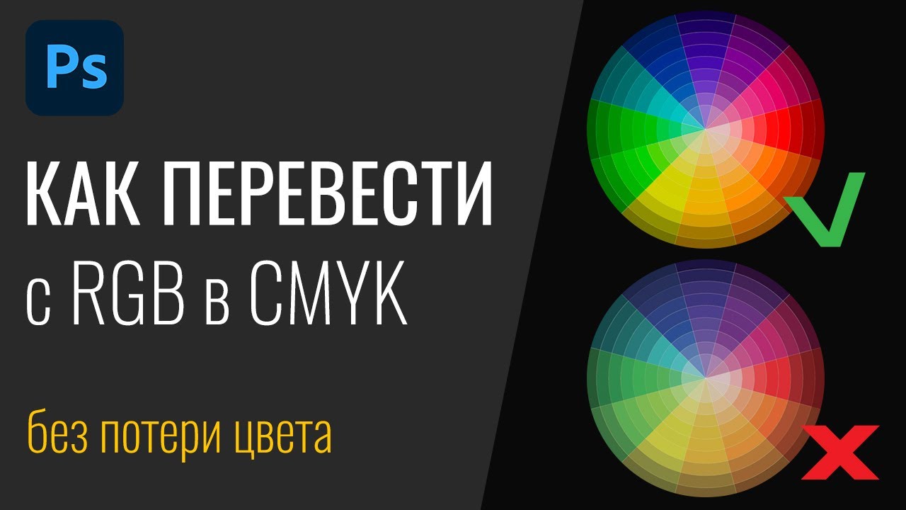 #29 Как перевести из RGB в CMYK без потери цвета в Adobe Photoshop