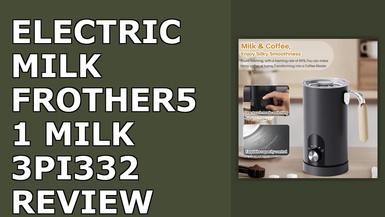 Electric Milk Frother,5-in-1 Milk Steamer with Touch Control,350ml Automatic Warm and Cold Review