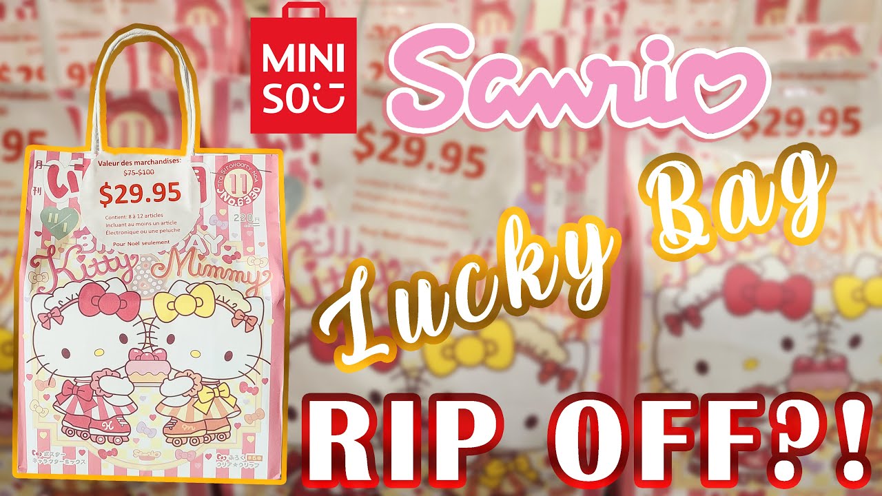 WORST Sanrio Lucky Bag by Miniso? Worth $100!?! Lucky Bag 2024 Unboxings!