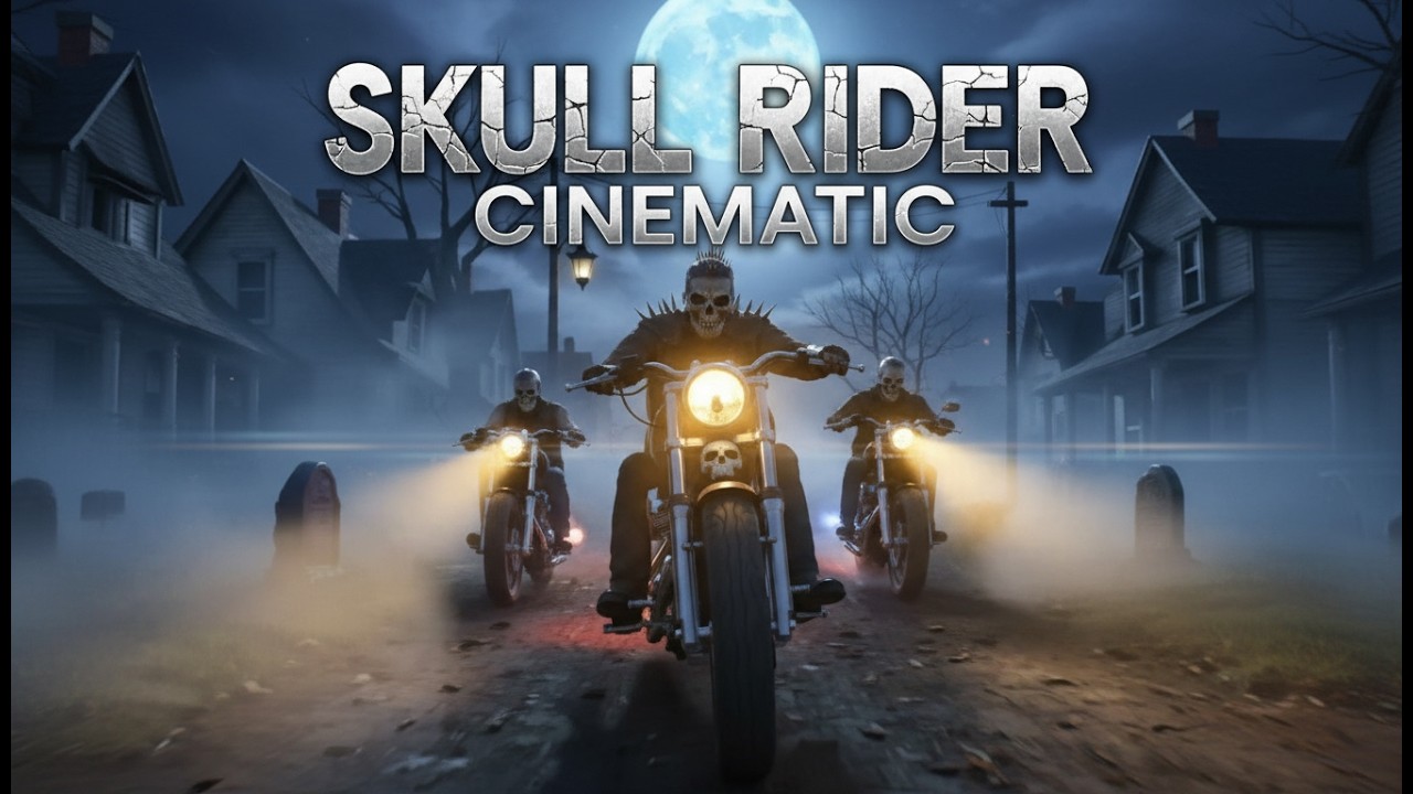 Skull Rider Cinematic Highway Escape #cinematicride #outlawironskull #highwayrun #nightjourney