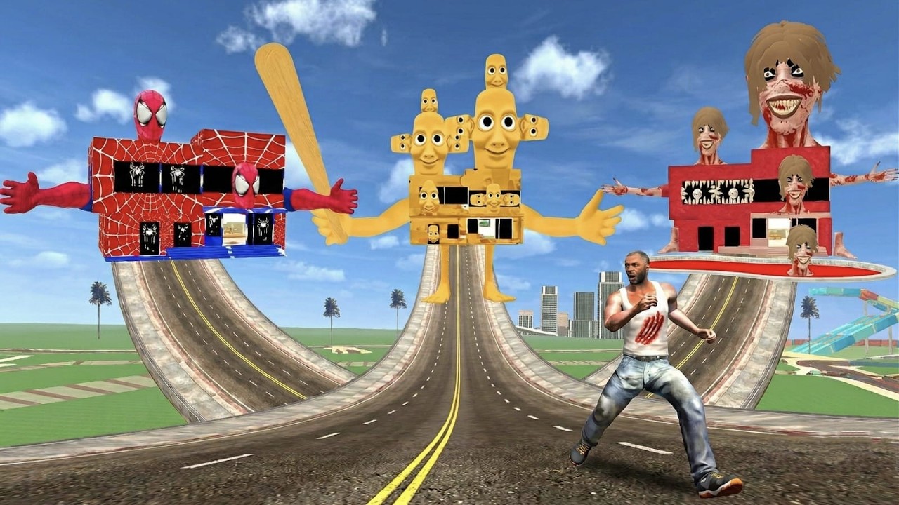 Franklin Found Longest Road in Indian Bike Driving 3D