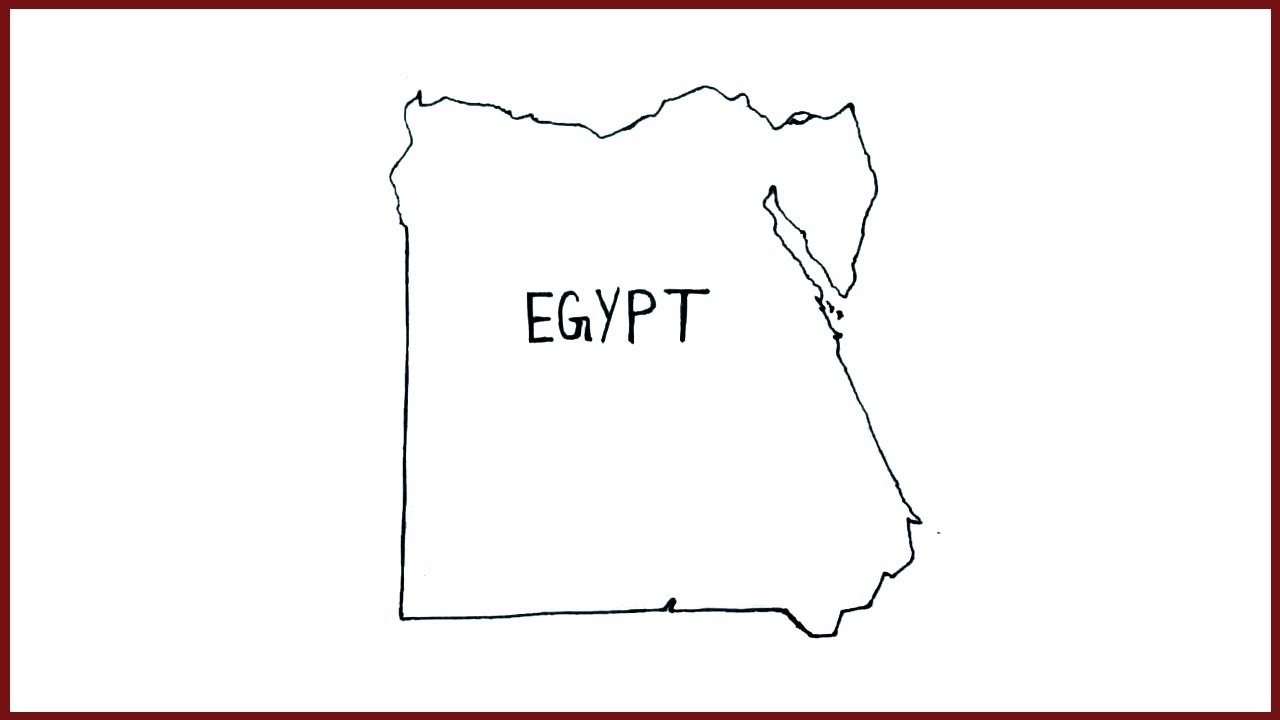Map of Egypt || How to draw Map of Egypt