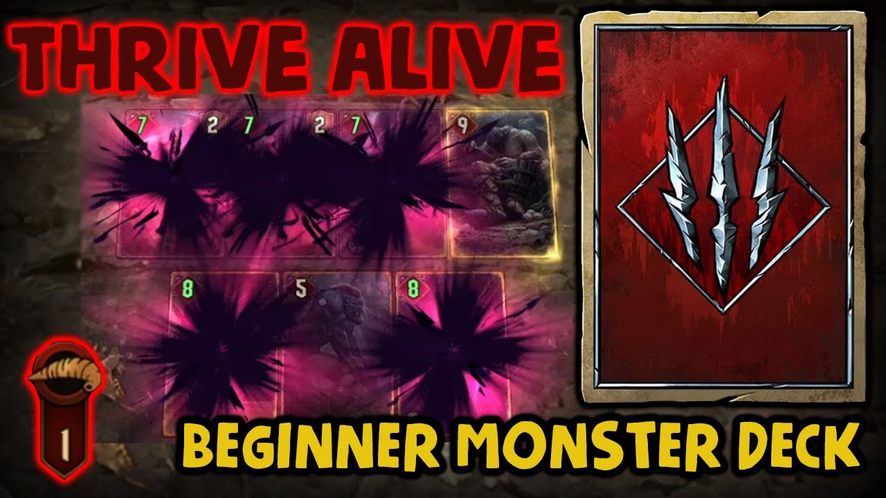 THRIVE ALIVE | Beginner Monster Deck | Gwent: The Witcher Card Game Gameplay