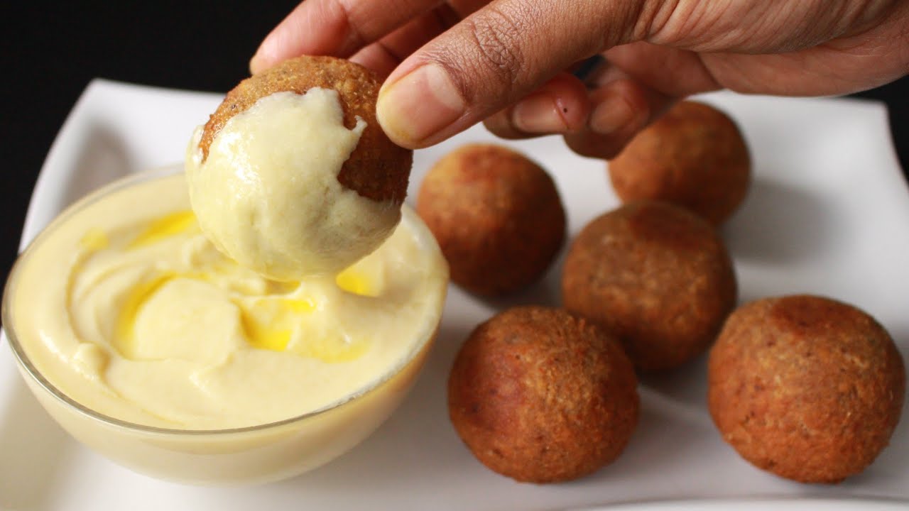 கொண்டைக்கடலை இருந்தா போதும் சட்டுனு சூப்பர் ஸ்நாக்ஸ் ரெடி - Falafel & hummus - Snacks recipe tamil