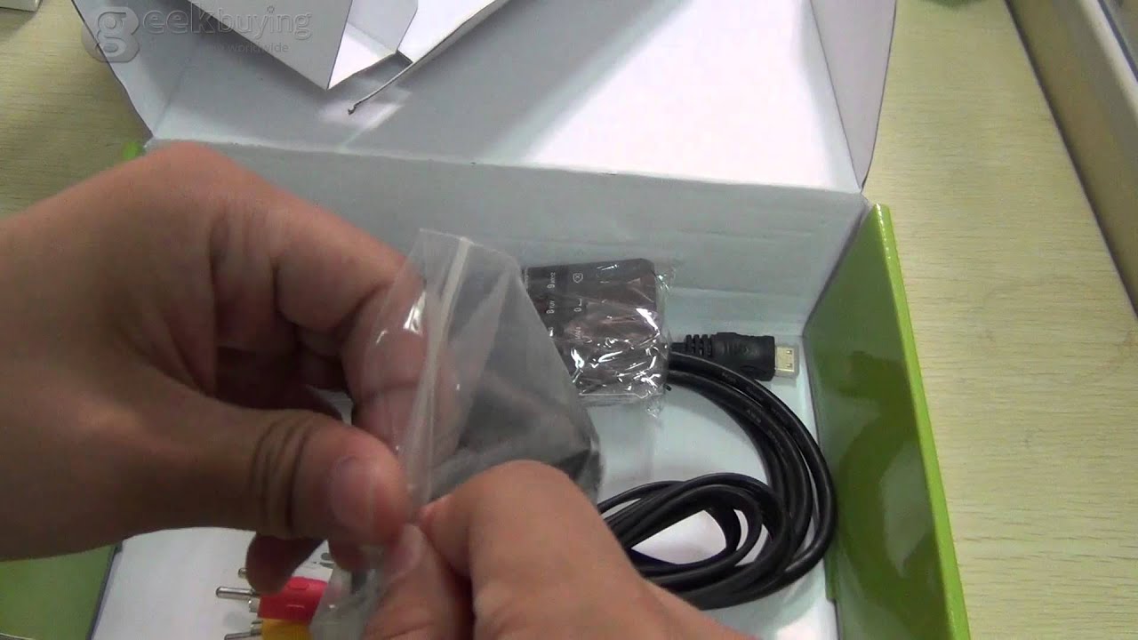 K-R42 Quad Core TV BOX Unboxing Review Android 4.2 HDMI External wifi antenna AV Port