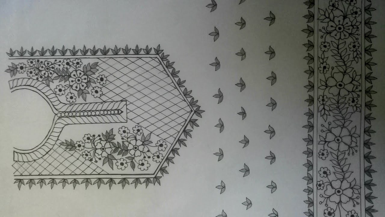 ফুলকারি জামার ডিজাইন/ হাতের কাজের জামার ডিজাইন/ #embroidery/ #1k/ #youtubevideo