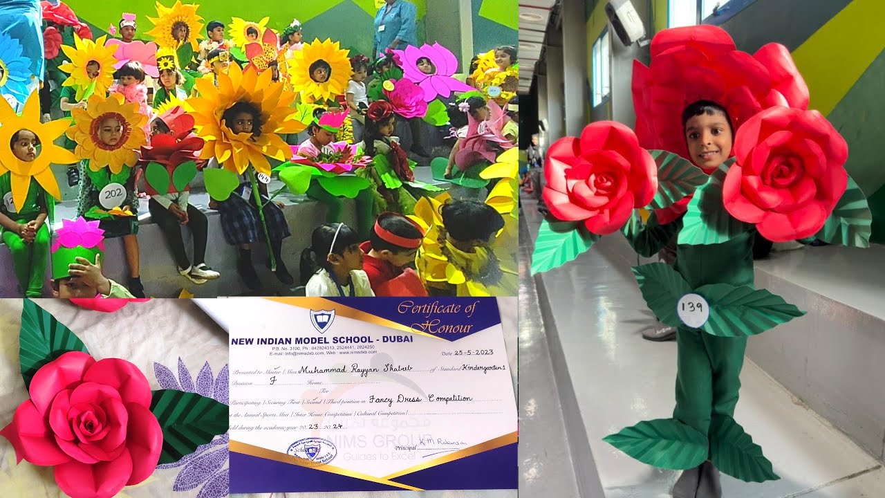 Prize Winning Flower Theme Fancy Dress Ideas|| ആദ്യമായി റയ്യാൻ സ്റ്റേജിൽ കയറിയപ്പോൾ😍