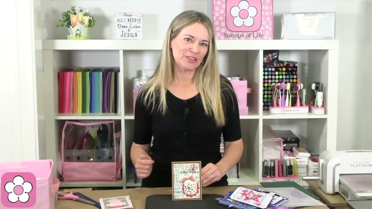 Stamps of Life: Groovy Time Alphabet Dies, America Background Clear Stamps, Sparklers In Jar Dies