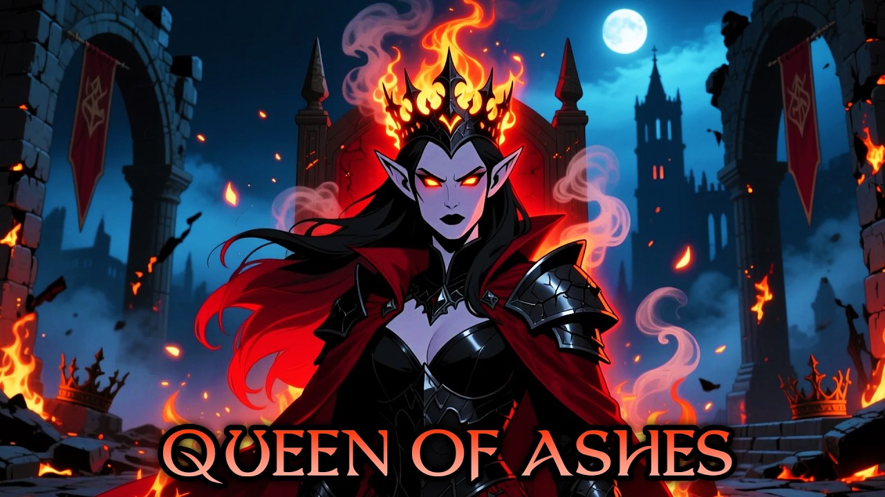 Queen of Ashes | Dark Fantasy Folk and D&D Song (Lyrics Video)