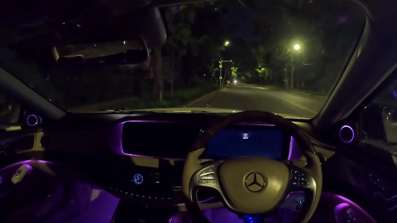 Mercedes S-Class Night Drive Through New Delhi | India Gate & Lutyens' Delhi | POV 4K