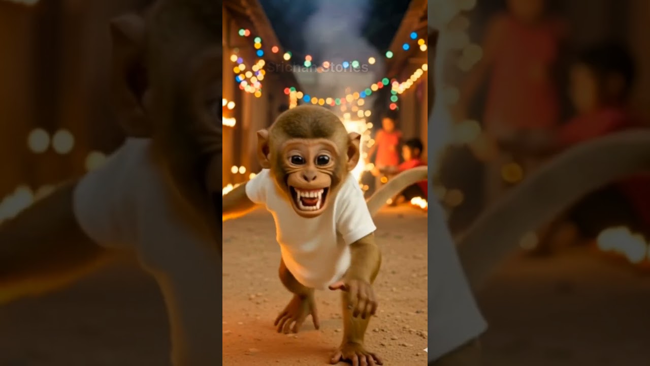 Monkey on Diwali #monkey #monkeyanimation #diwali #3danimation