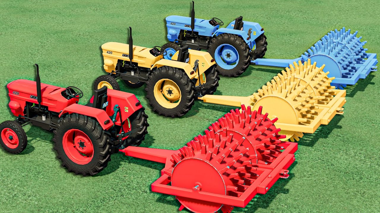 Roller Work With Mini Tractor Of Colors | Farming Simulator 22