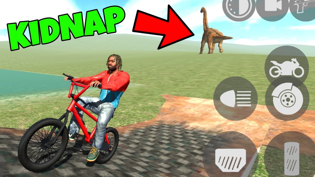 DINOSAUR KIDNAP JOB🦖 INDIAN BIKE DRIVING 3D
