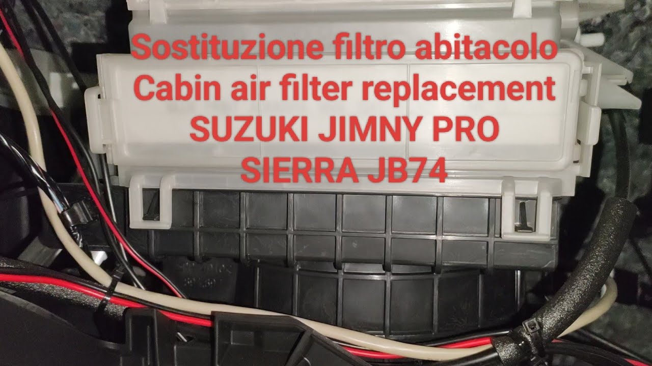 RC62 - Sostituzione filtro abitacolo Suzuki Jimny Pro