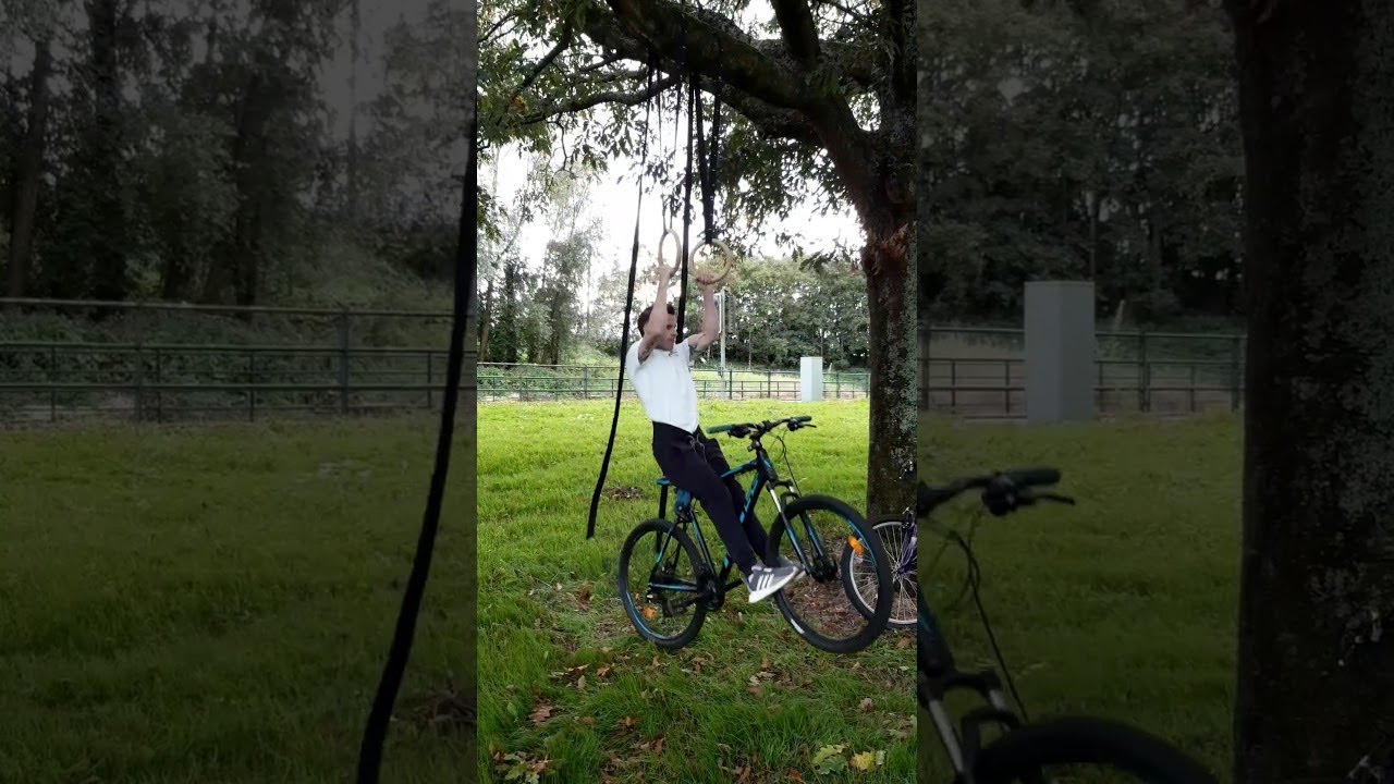 Man Performs Intensive Mountain Bike Workout || ViralHog