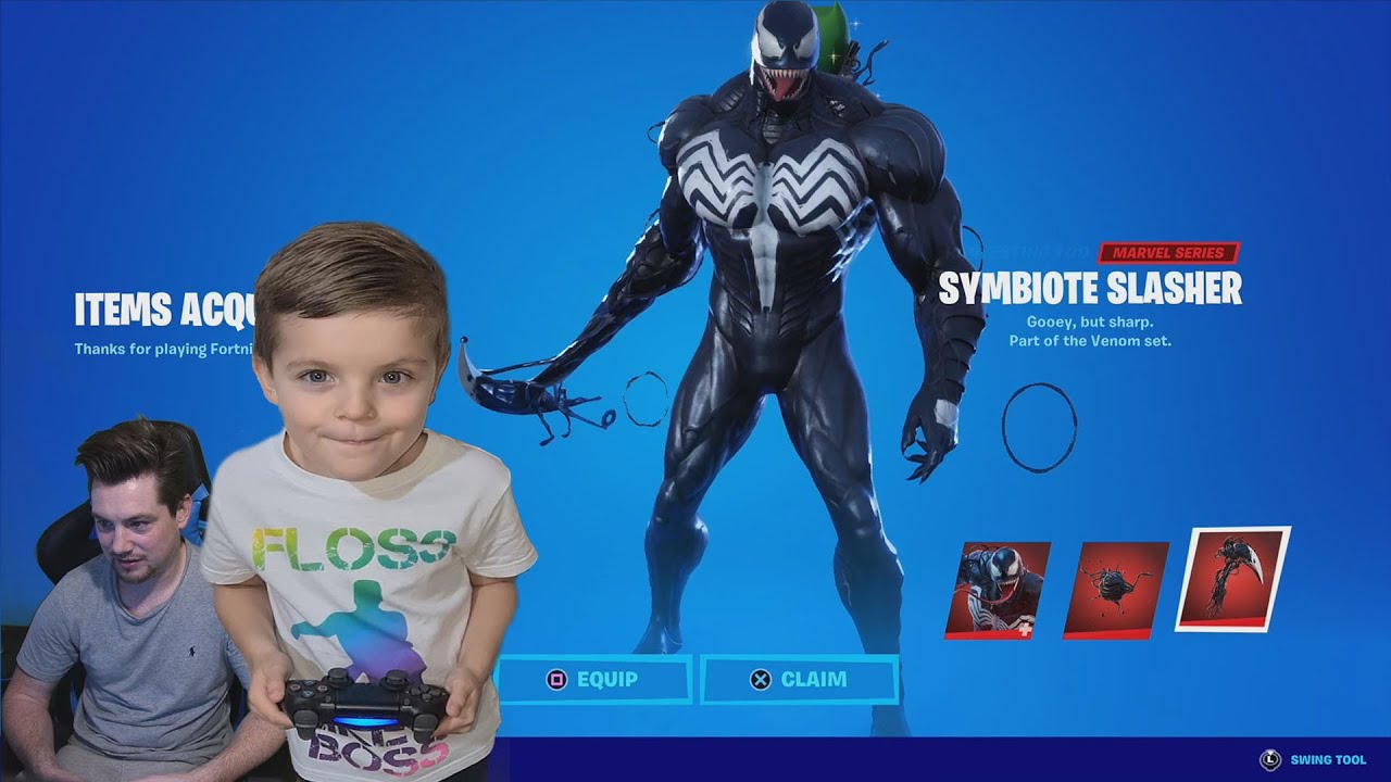 TRUMAnn Giving His 7 Year Old Kid VENOM Skin Bundle! UNLOCKING NEW Fortnite Bundle VENOM! (Marvel)