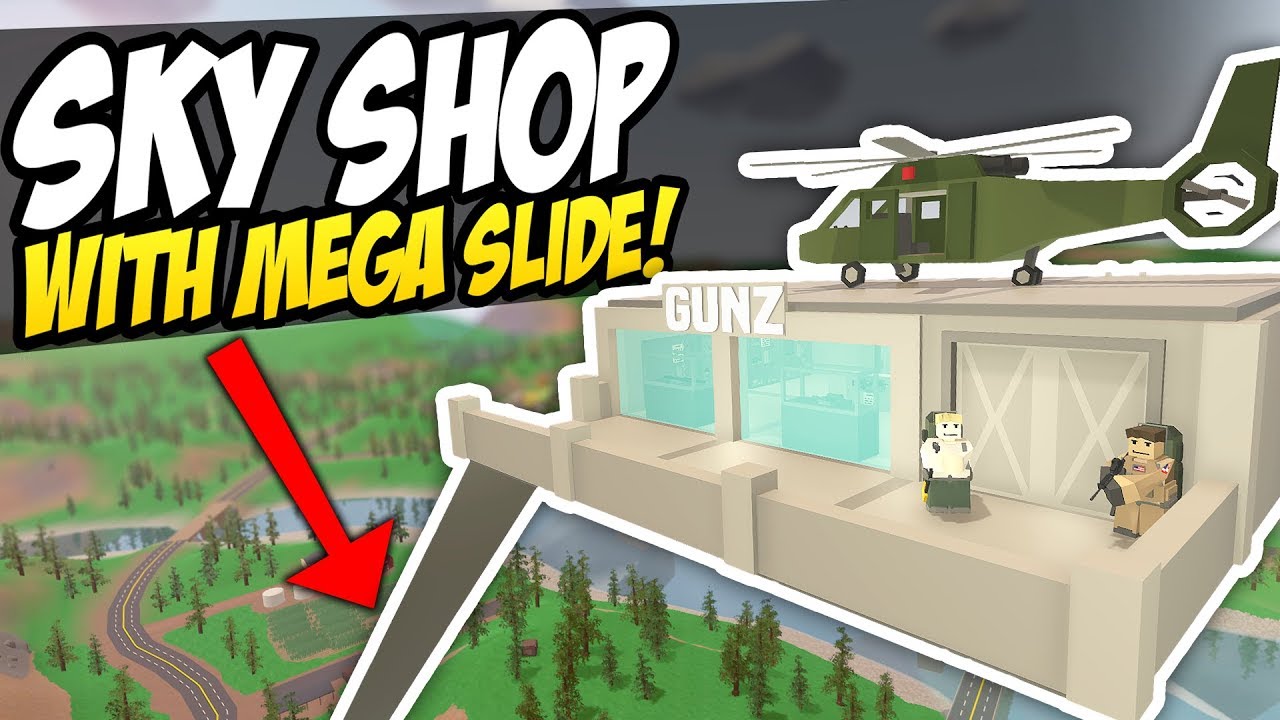 SKY SHOP WITH MEGA SLIDE - Unturned Gun Store | Shop Roleplay!