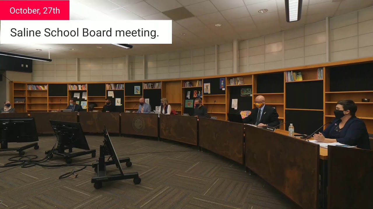 Saline School Board Meeting, October 27th.