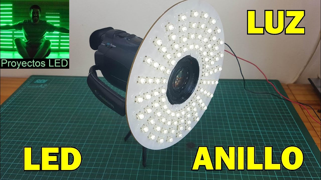 Probando luz anillo casera para camara