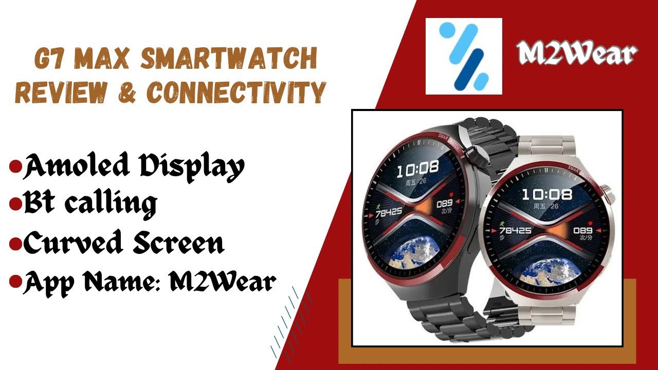 How To Connect Vokuss G7 Max Smart Watch With Your Mobile | M2Wear | Detailed Review