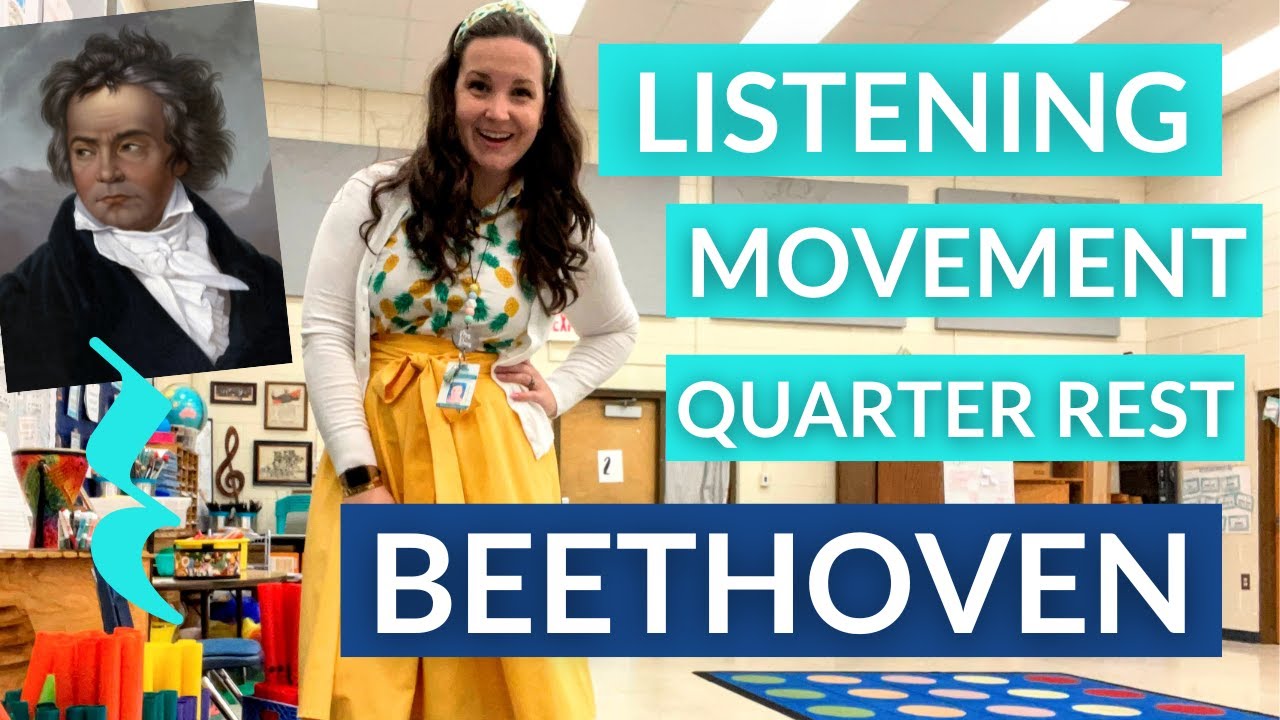 Movement + Quarter Rest Lesson with Beethoven's 7th Symphony for 2nd Grade Music Lessons