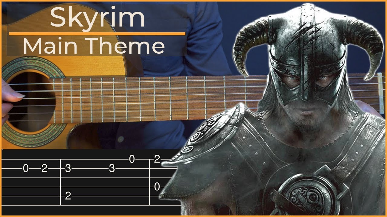 Skyrim Theme - Jeremy Soule (Simple Guitar Tab)