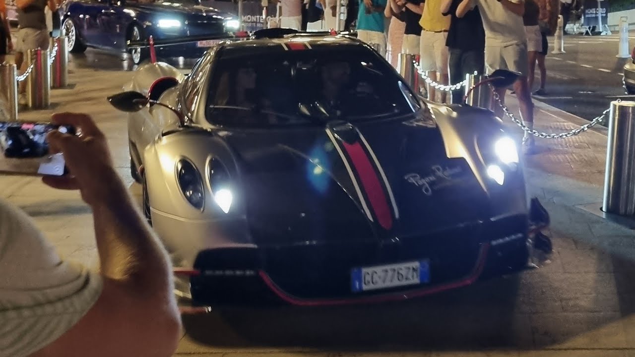 EPIC Supercars At Night in Monaco 2025 - Huayra BC, 765LT, Brabus 900R, 812 N-Largo S, Ultimae...