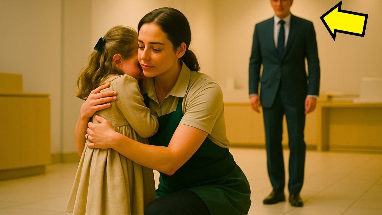 VENDEDORA ABRAZA A NIÑA LLORANDO… SIN SABER QUE EL PAPÁ MILLONARIO ESTABA VIENDO TODO