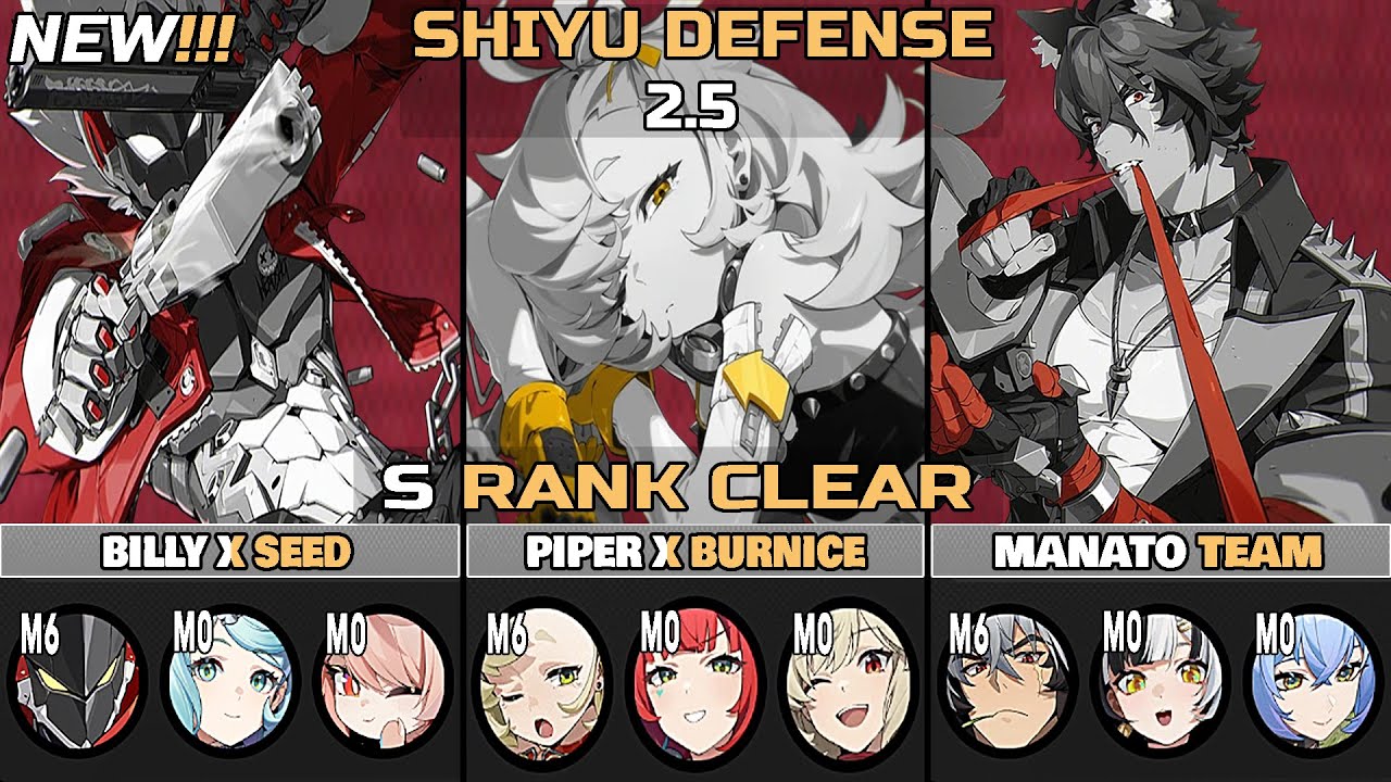 NEW!!! Billy, Piper & Manato Team Shiyu Defense Stage 5 S Clear | Zenless Zone Zero 2.5