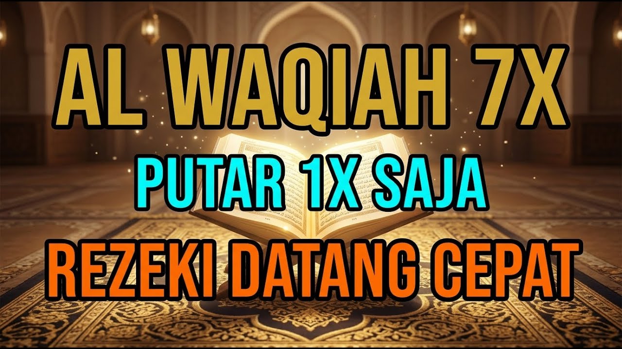 Dengar Surah Al Waqiah 7X Sekali Putar Rezeki Mengalir Berlimpah