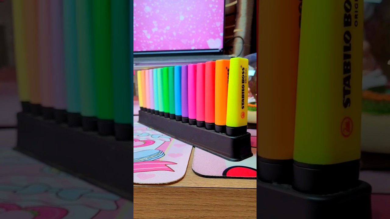 Stabilo Boss Highlighter Set ASMR 🖍🌈 #stationery